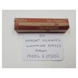 50 Wheat Pennies From 1940