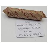 50 Wheat Pennies From 1940