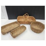 Longaberger Basket Lot Up To 18" Long
