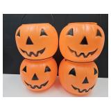 4 Halloween Blow Mold Buckets General Foam