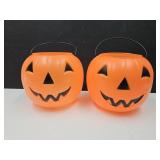 2 Halloween Blow Mold Buckets Gerneral Foam