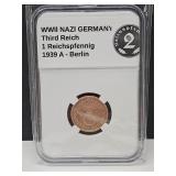 1939A WWII Germany (2pf) Bronze Coin