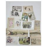 Humorous Period Postcards- "Mule Barometer",+