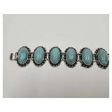 Unmarked 1960s-70s Faux Turquoise Bracelet