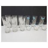 MCM Glasses, Teal W Gold Tone & Palm Trees