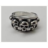 New Alloy Skull Ring Sz 12