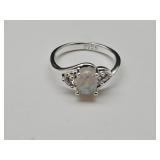 New 925 Silver Moonstone Ring Sz 6