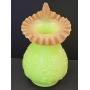 Uranium Burmese Fenton Glass Jack On a Pulpit 8.5