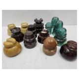 Large Lot of Glass & Pottery Insulators
