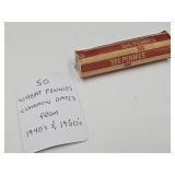 50 Wheat Pennies Common Dates From 1940
