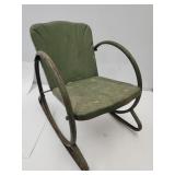 Primitive Metal Childs Lawn &Garden Rocking Chair