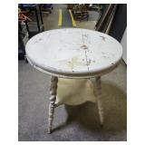 Charming Hall Table w Spindle Legs & Shelf 29 x25h