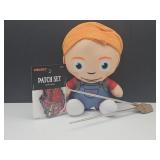 Horror Lot Chucky Good Guys Doll, Iron On Patches+