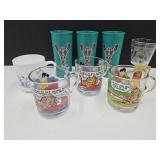 Tupperware Glasses, Garfield Mugs, Amberina +