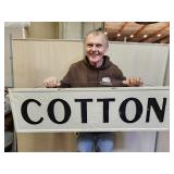 Metal COTTON Sign 46 x 14"