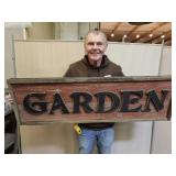 Primitive GARDEN Wood Sign 52 x 16"