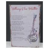 New Metalica Lyrics Metal Sign 8" x 12"