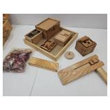 Large Lot of Cool Wood Puzzles& Musical Toy