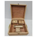 Nice Lot of Wood Puzzles in Wood Box 11.5 "