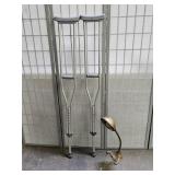 Aluminum Crutches & Grvist Lamp needs Wire