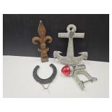 VTG Boat Light, Aluminum USS Hook, Horse Shoe +