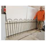 Antique Wrought Iron Fence 8 ft 3"  Long
