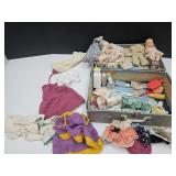 VTG Baby Doll W Case & Clothes +