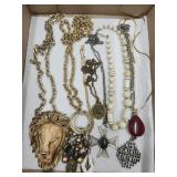 Costume Jewelry Lot- Lg Lion Head,+