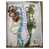 Costume Jewelry Lot- Beaded Necklaces,+