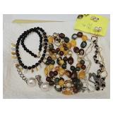 Costume Jewelry; Necklaces, Clip Earrings +