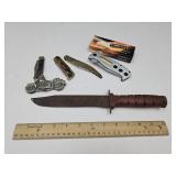 Lot Of Pocket Knives, Fix Blade, Motocycle Knife