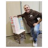 Primitive Childs Chair w Beautiful  Quilt Upholst