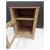 Side Table W Glass Door 15.5 x 22.5" H