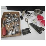 Clamp On Lights, Utensils, 1 Silverplate, Stapler+