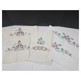 Lot Of Vintage Cross Stitch Pillow Cases