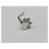 Nw 925 Silver Cat Paw Nose or Belly Button Stud