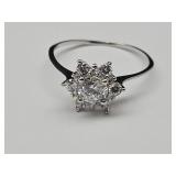 New 925 Silver CZ Ring Sz 8