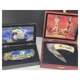 2 Boxed Pocket Knives Roxanne & Eagle
