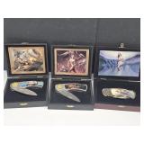 3 Boxed Pocket Knives Warrior, Water & Butterfly