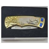 Bear Pocket Knife in Metal Tin