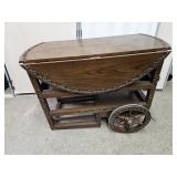 Tea Serving Cart MissingFront Wheels 40 x19 x 30"
