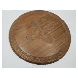 African Wood Carved Table Top / Wall Decor 25" w
