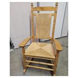 Cracker Barrel Solid, Oak Rocking Chair