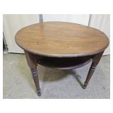 Antique Gaming Table with Cubbies Underside 39x30