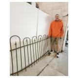 Antique Wrought Iron Fence 5 ft 5" Long