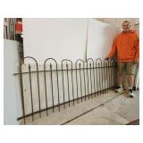 Antique Wrought Iron Fence 8 ft 3" Long
