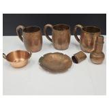 Vintage Copper Mugs, Shaker +