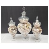 3 - Apothecary Jars Fill X Shells, Starfish & More