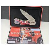 Rest Stop Pocket Knife in Metal Tin