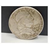1963 Silver Franklin Half Dollar Coin